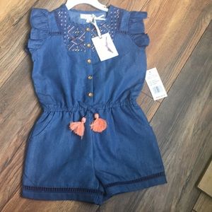 2T Girls Jean Romper